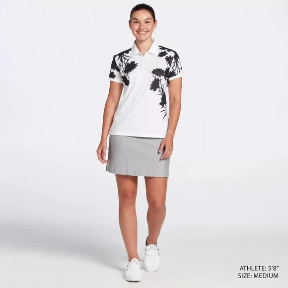 NWT Lady Hagen Women's Floral Short Sleeve Golf Polo - Picture 4 of 4